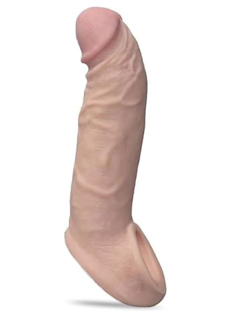 Penis Extender Soft Silicone Sleeve – Premium Reusable Silicone Enhancement Sleeve for Men