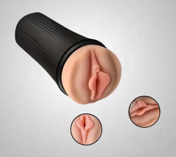 4D Realistic Pussy Male Masturbator – Premium Soft Reusable Sleeve