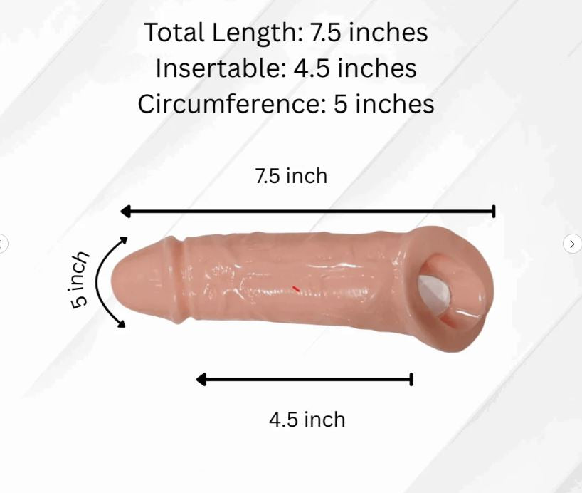 Pleasure X-Tender Penis Sleeve – Premium Soft Silicone Reusable Men's Wellness Sleeve