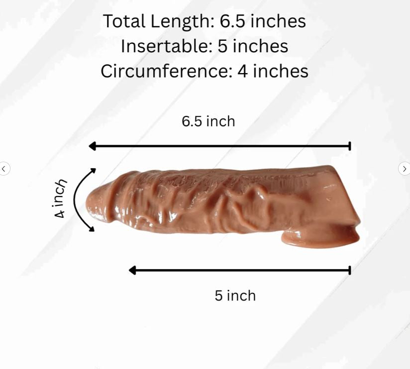 Penis Extender Soft Silicone Sleeve – Premium Reusable Silicone Enhancement Sleeve for Men