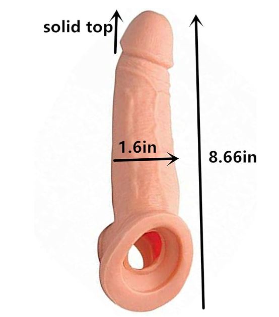 Penis Extender Soft Silicone Sleeve – Premium Reusable Silicone Enhancement Sleeve for Men
