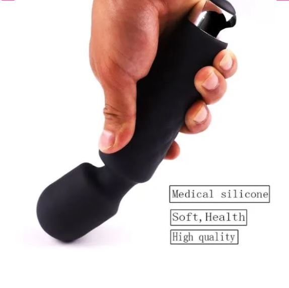 USB Rechargeable Multi Speed G-Spot Magic Wand Vibrator – Waterproof Silicone Personal Massager