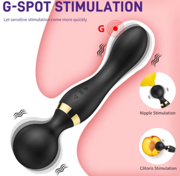 G-Spot Clitoral Multi Vibrating Wand Massager – USB Rechargeable Waterproof Silicone Personal Massager