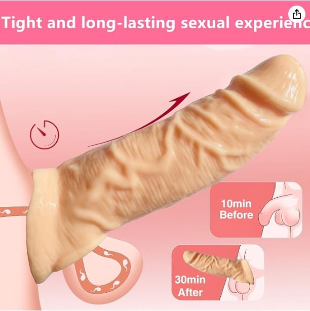 Pleasure X-Tender Penis Sleeve – Premium Soft Silicone Reusable Men's Wellness Sleeve
