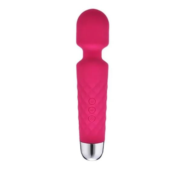 USB Rechargeable Multi Speed G-Spot Magic Wand Vibrator – Waterproof Silicone Personal Massager
